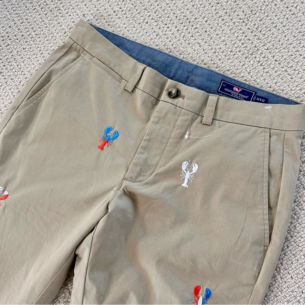 Men’s 32 Waist Vineyard Vines 32”L Tan Lobster Breaker Pants. NWT - Picture 2 of 6